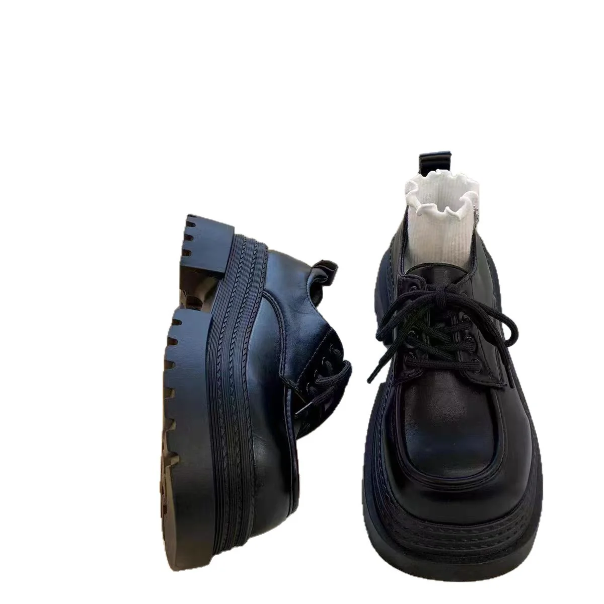 Damen Modische Plattform-Schnürschuhe mit einzigartigem Design und dicker Sohle Heidi Mode - Image 5