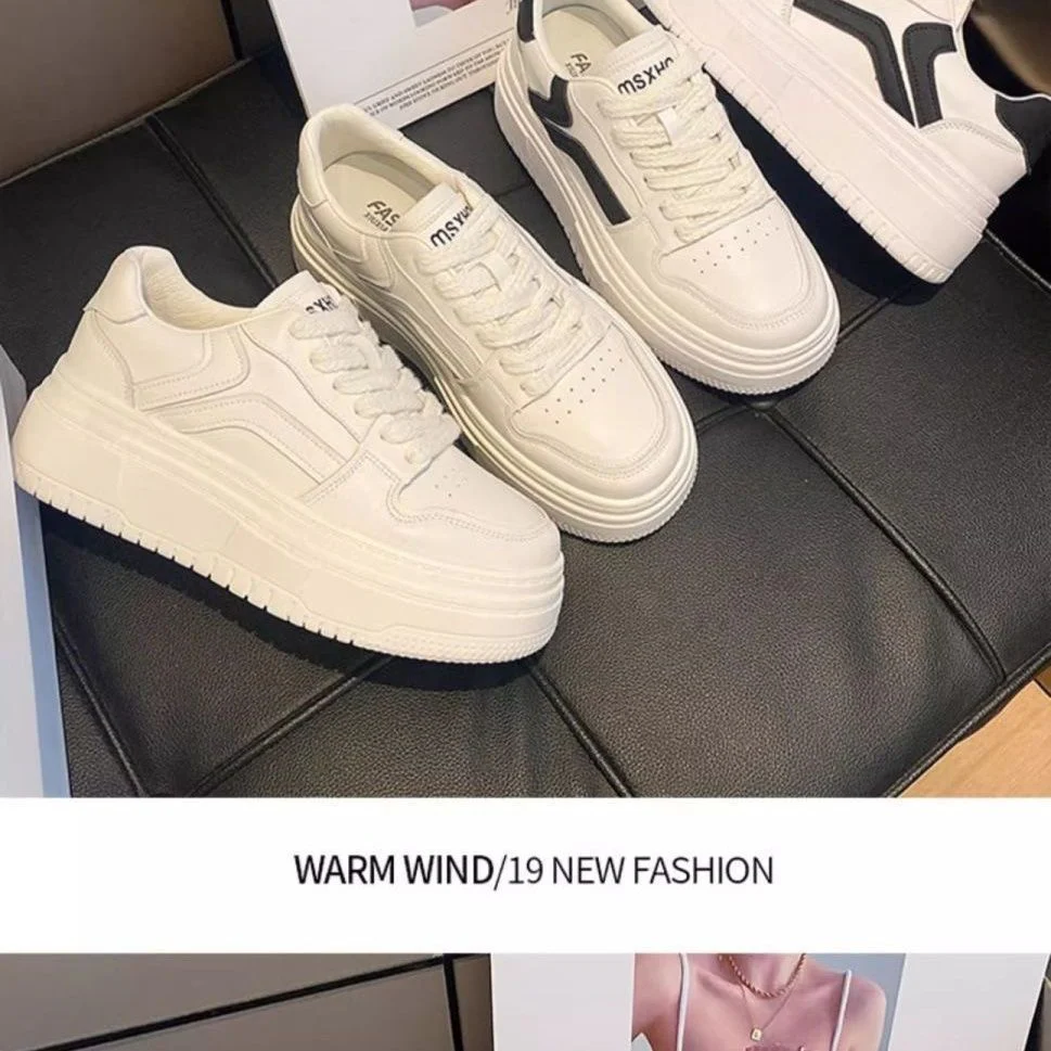 Damen modische Plattform-Sneaker mit kontrastierenden Details Heidi Mode - Image 4