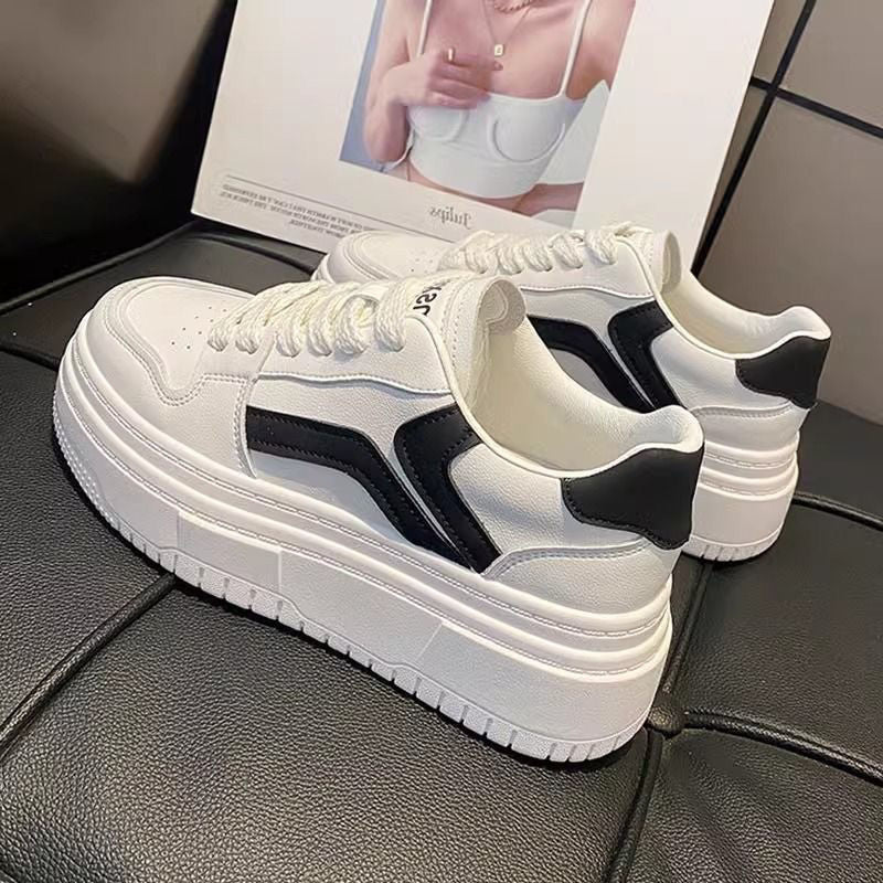 Damen modische Plattform-Sneaker mit kontrastierenden Details Heidi Mode - Image 6