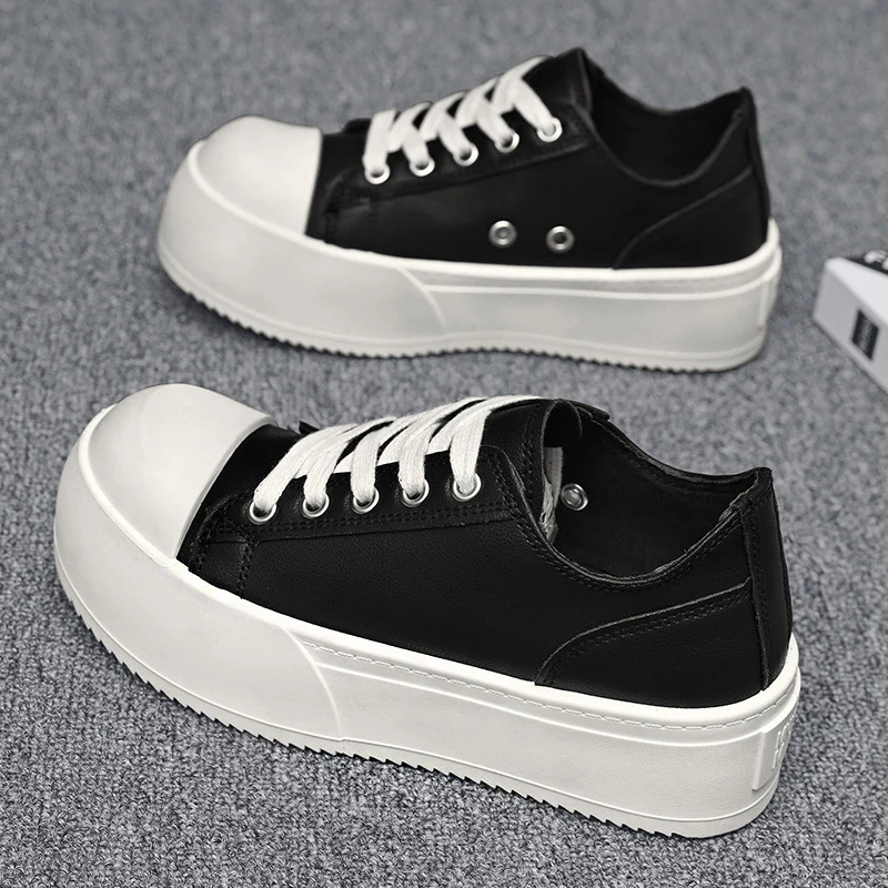 Damen modische Plattform-Sneaker mit lackiertem Obermaterial und klassischem Schnürsystem Heidi Mode - Image 2