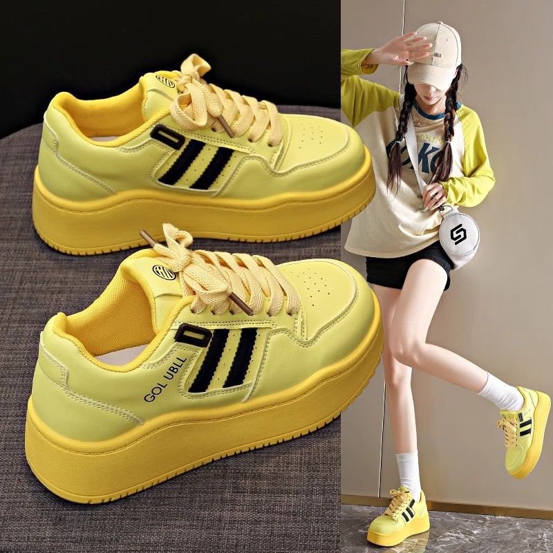 Damen modische Plattform-Sneaker mit sportlichem Design und atmungsaktiver Oberflächenstruktur Heidi Mode - Image 4