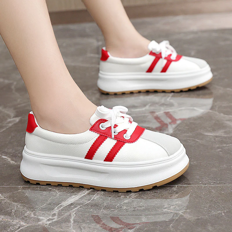 Damen modische Plattform Sneakers mit trendigem Metallic-Design Heidi Mode - Image 3