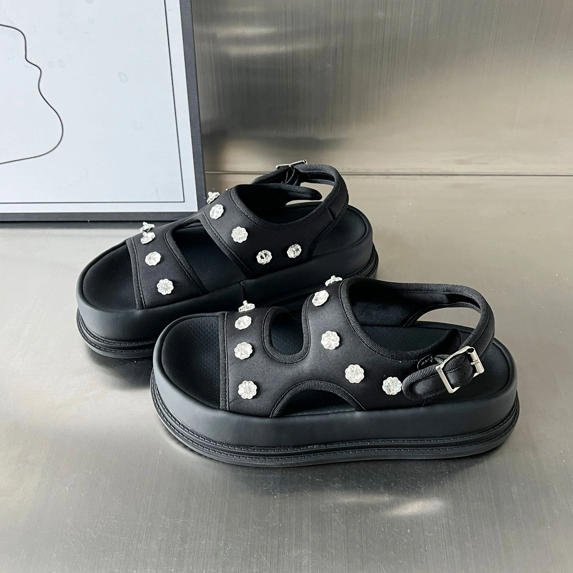 Damen modische Sandalen mit luxuriösen Verzierungen Heidi Mode - Image 6