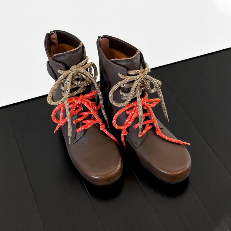 Damen Modische Schnürboots mit innovativen Zierkordeln Heidi Mode - Image 8