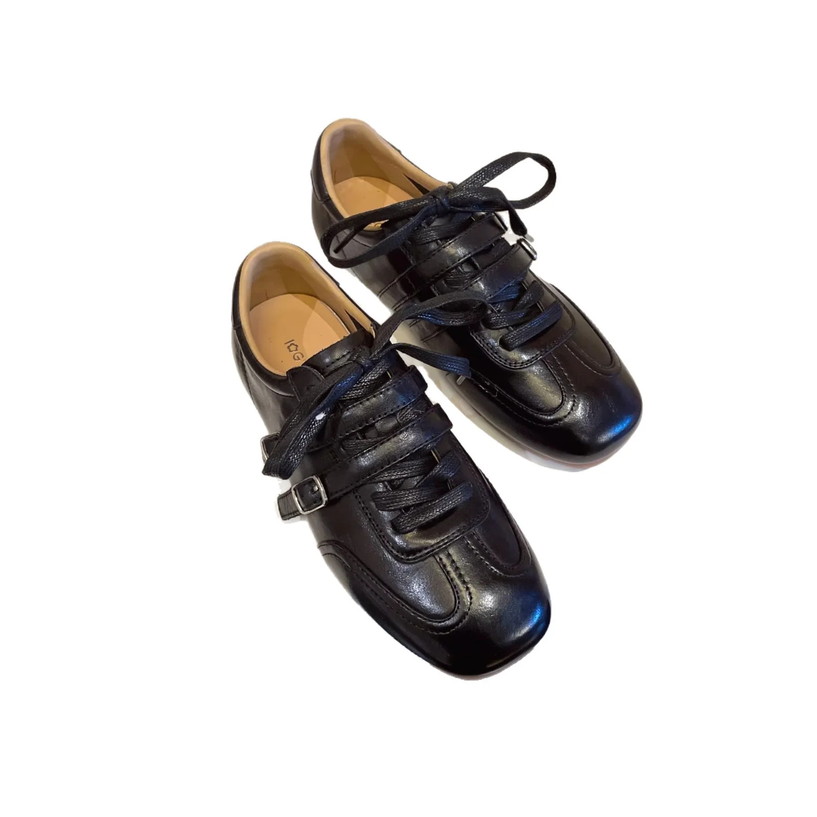 Damen modische Schnürschuhe mit glänzender Lederoberfläche und eleganten Akzenten Heidi Mode - Image 5