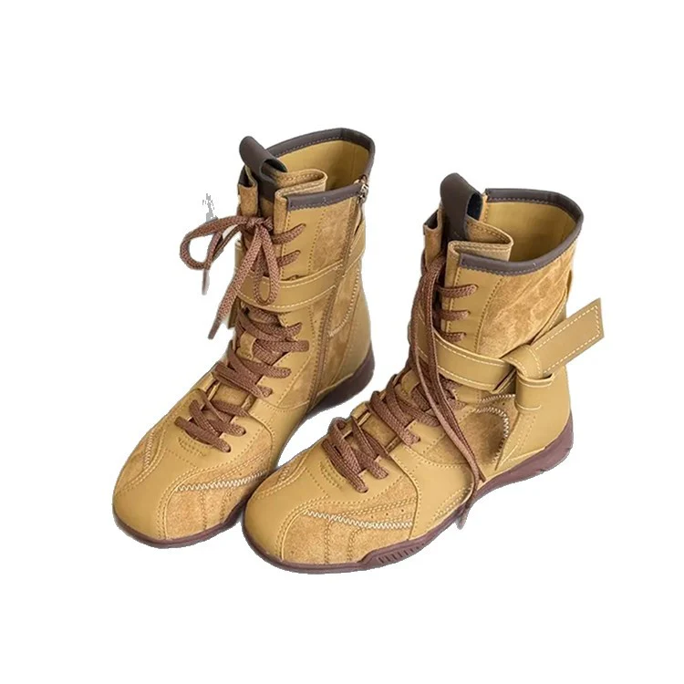 Damen modische Schnürstiefel mit praktischem Reißverschluss und robustem Sohlenprofil Heidi Mode - Image 5