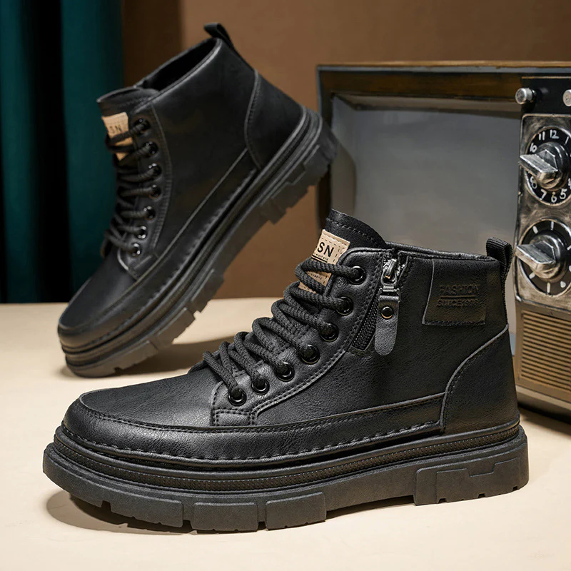 Damen modische Schnürstiefel mit Reißverschluss Heidi Mode - Image 3