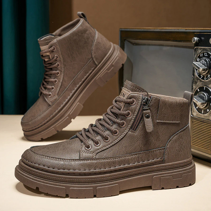 Damen modische Schnürstiefel mit Reißverschluss Heidi Mode - Image 4
