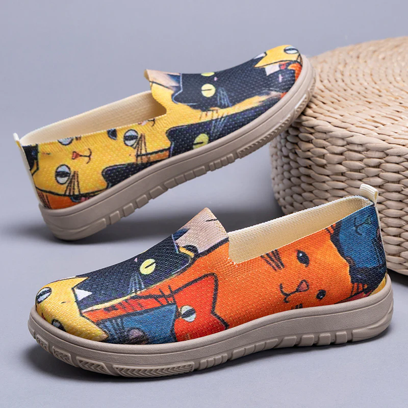 Damen Modische Slip-On Schuhe mit buntem Design Heidi Mode - Image 3