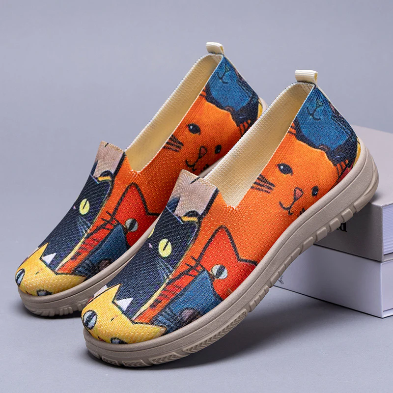 Damen Modische Slip-On Schuhe mit buntem Design Heidi Mode - Image 4