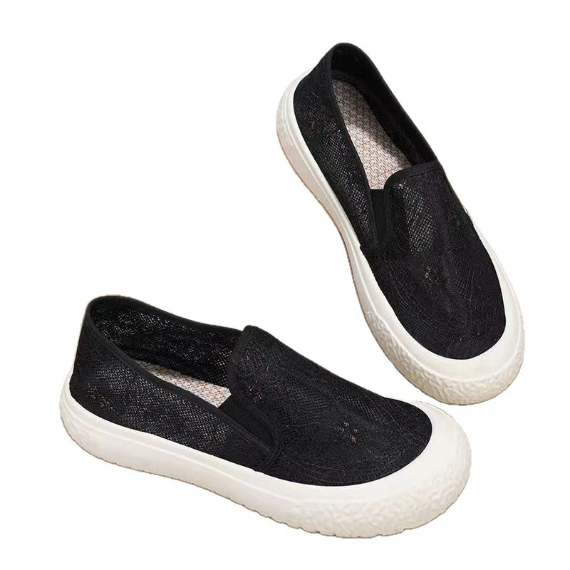 Damen Modische Slip-On Sneaker aus Spitze mit elastischem Einstieg Heidi Mode - Image 5
