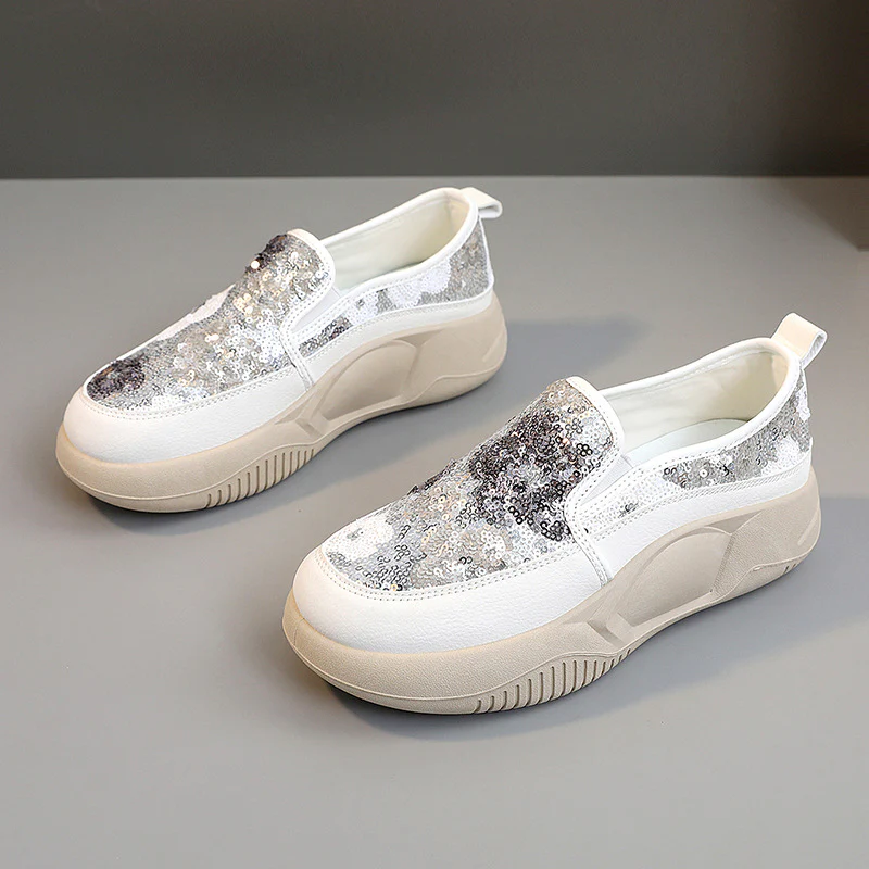 Damen modische Slip-On Sneakers mit glitzernden Blumenmotiven und bequemem Komfort Heidi Mode - Image 7