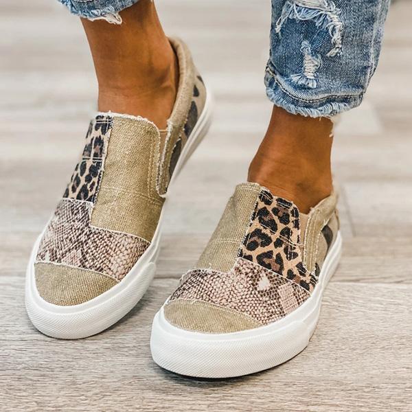 Damen modische Slip-On Sneakers mit Muster-Mix von Heidi Mode - Image 2