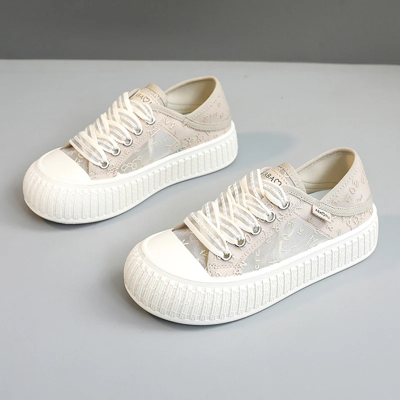 Damen modische Sneaker mit atmungsaktivem Obermaterial und elastischem Schnürsystem Heidi Mode - Image 2