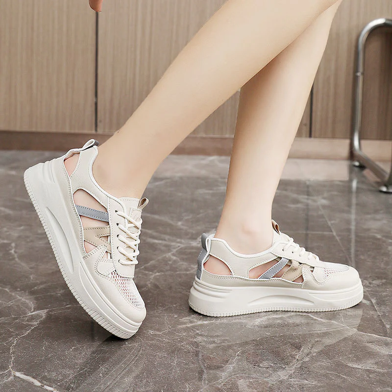 Damen modische Sneaker mit atmungsaktiver Mesh-Oberfläche und dämpfendem Sohlenprofil Heidi Mode - Image 4
