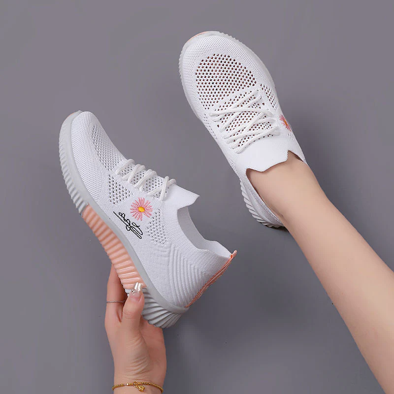 Damen modische Sneaker mit floralem Design und elastischem Einsatz Heidi Mode - Image 3