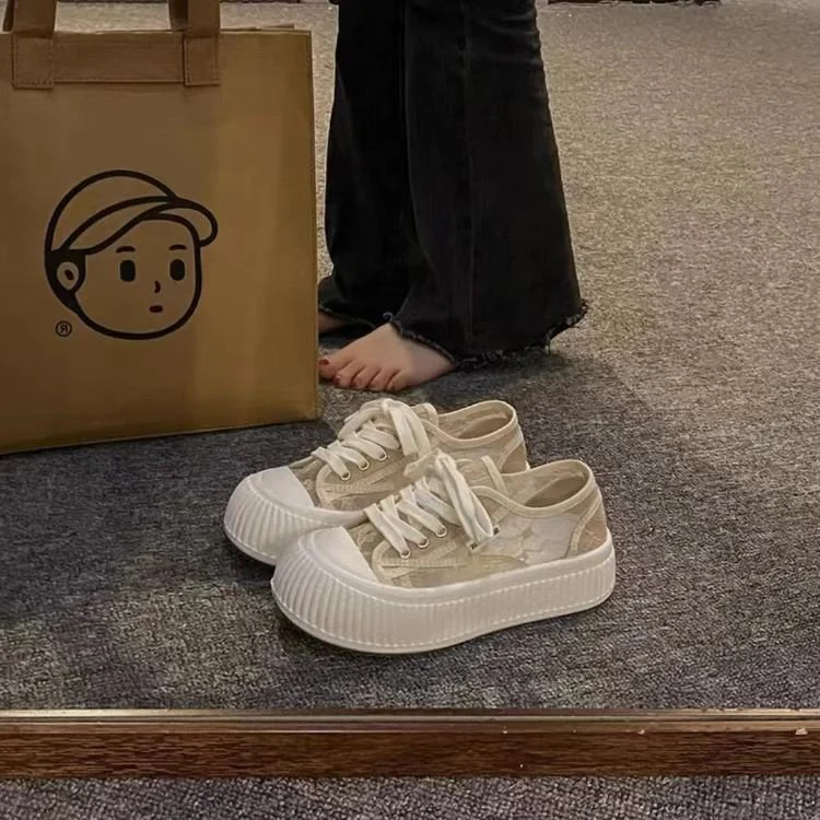 Damen Modische Sneaker mit hohem Plateau und atmungsaktiver Oberflächenstruktur Heidi Mode - Image 2