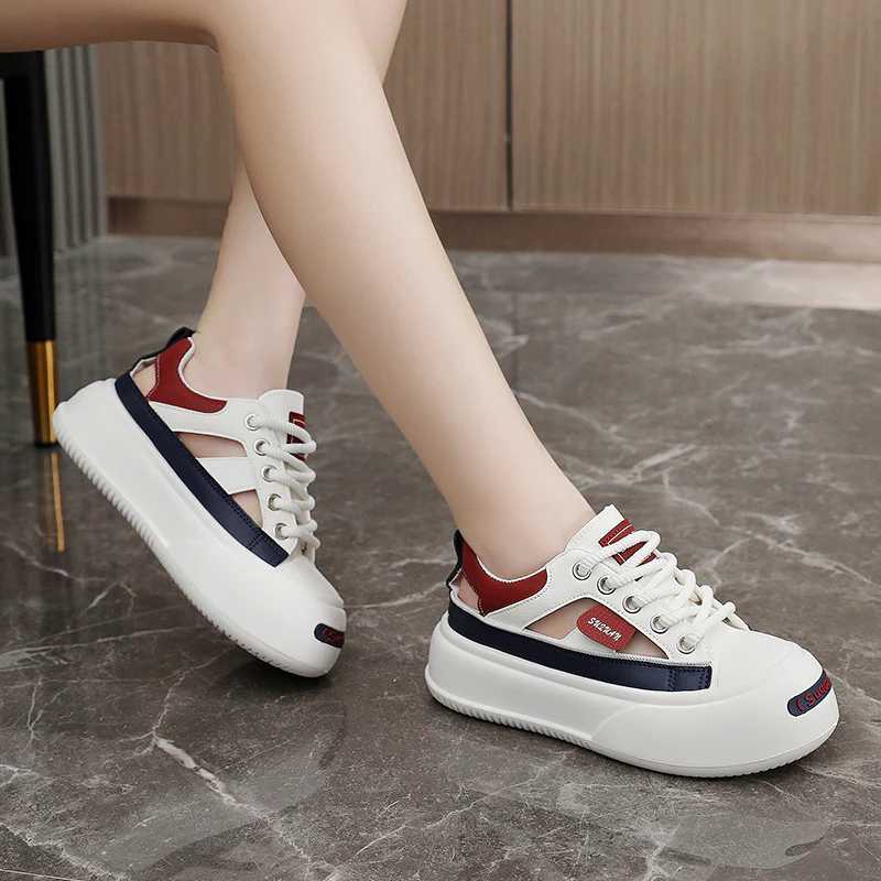 Damen modische Sneaker mit innovativem Sohlendesign und atmungsaktiver Obermaterialstruktur Heidi Mode - Image 4
