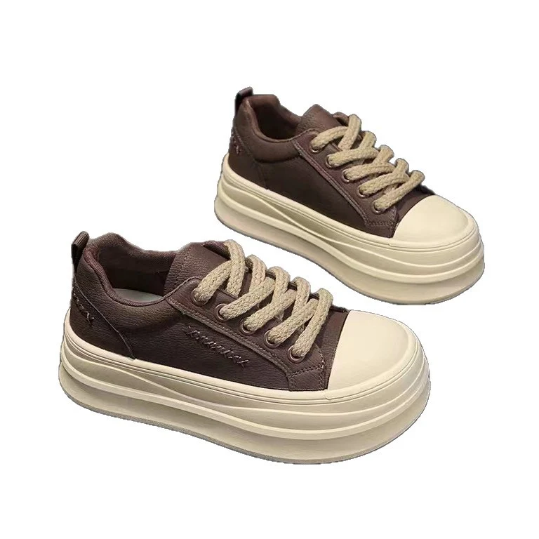 Damen modische Sneaker mit kontrastierender Sohle und elastischem Schnürsystem Heidi Mode - Image 5