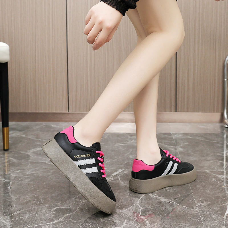 Damen modische Sneaker mit plattenförmigem Schnitt und auffälligen Schnürsenkeln Heidi Mode - Image 3