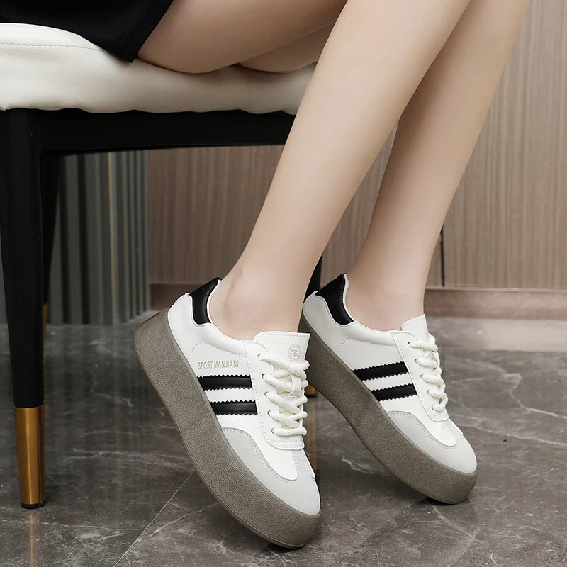 Damen modische Sneaker mit plattenförmigem Schnitt und auffälligen Schnürsenkeln Heidi Mode - Image 4