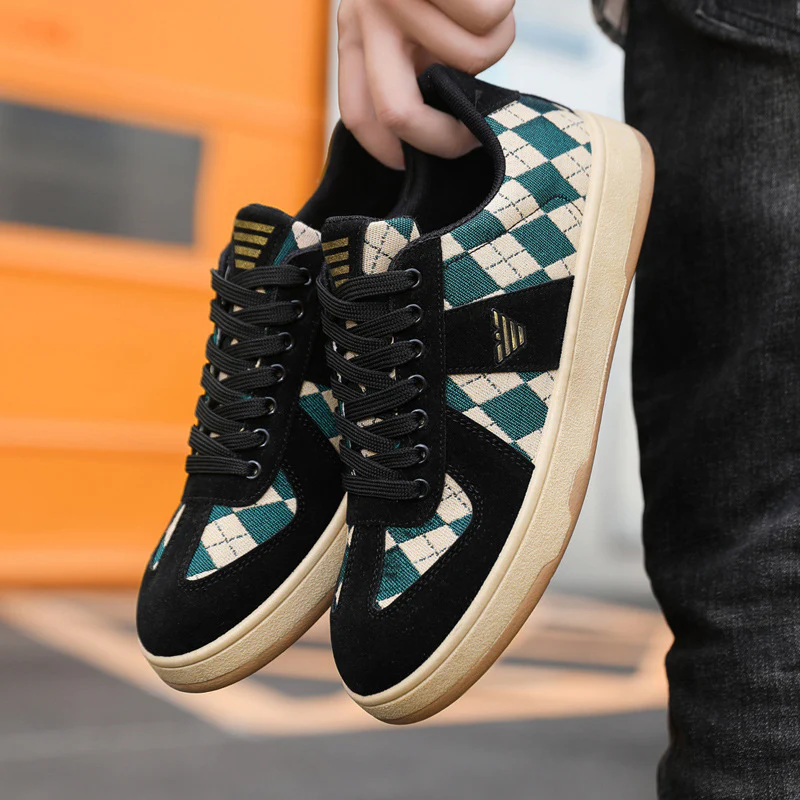 Damen Modische Sneaker mit Rautenmuster und rutschfester Sohle Heidi Mode - Image 3