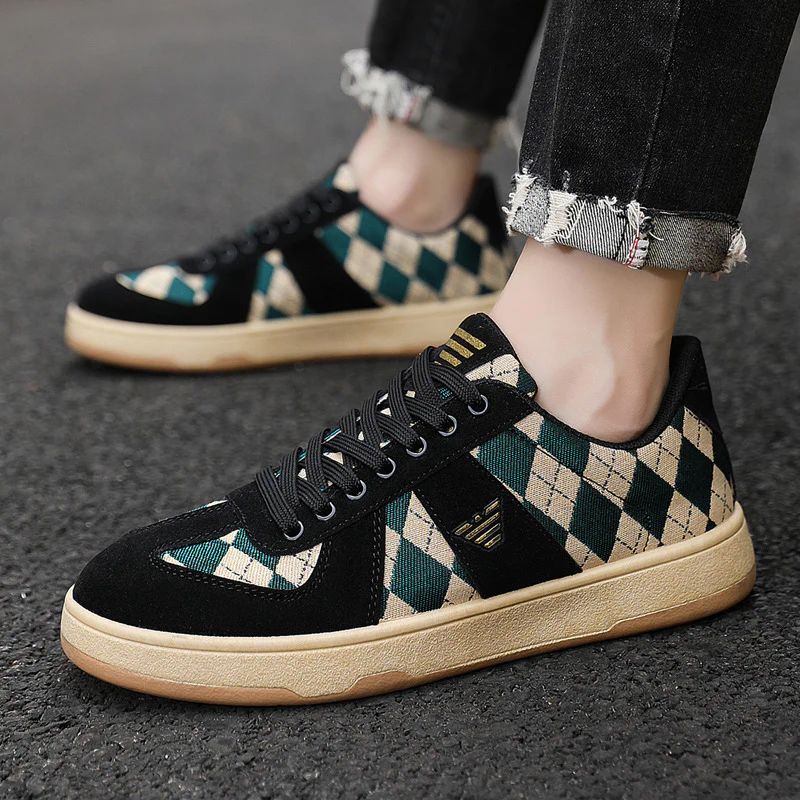 Damen Modische Sneaker mit Rautenmuster und rutschfester Sohle Heidi Mode - Image 4