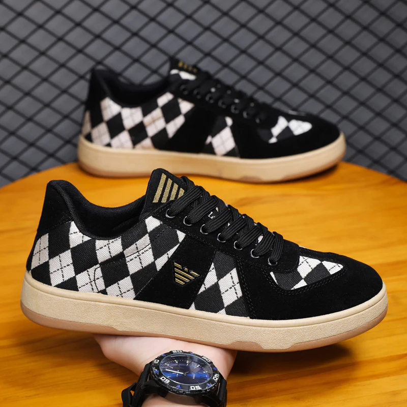 Damen Modische Sneaker mit Rautenmuster und rutschfester Sohle Heidi Mode - Image 6