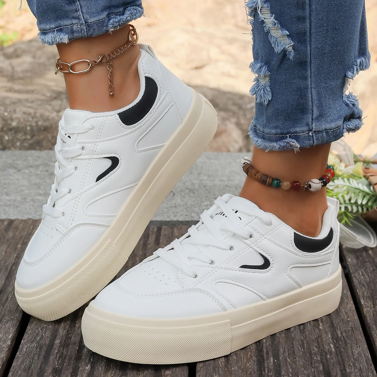 Damen Modische Sneaker mit trendiger Plateausohle Heidi Mode - Image 3