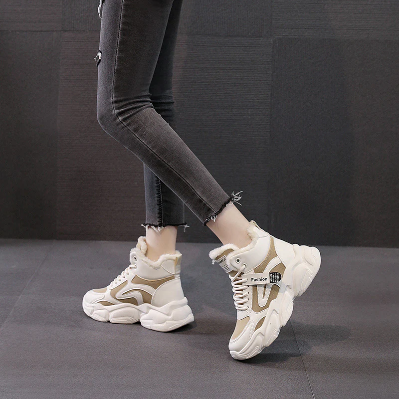 Damen modische Sneaker mit warmem Innenfutter und rutschfester Sohle Heidi Mode - Image 3