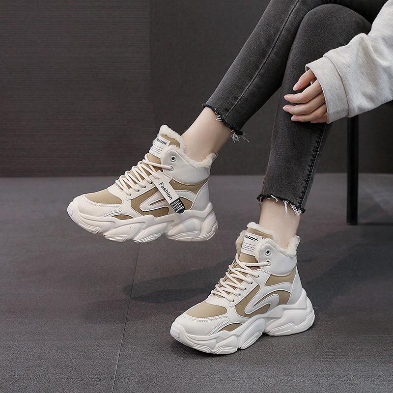 Damen modische Sneaker mit warmem Innenfutter und rutschfester Sohle Heidi Mode - Image 4