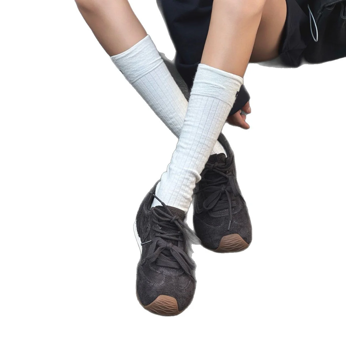 Damen modische Sneakers aus hochwertigem Wildleder mit individuell verstellbaren Schnürsenkeln Heidi Mode - Image 5