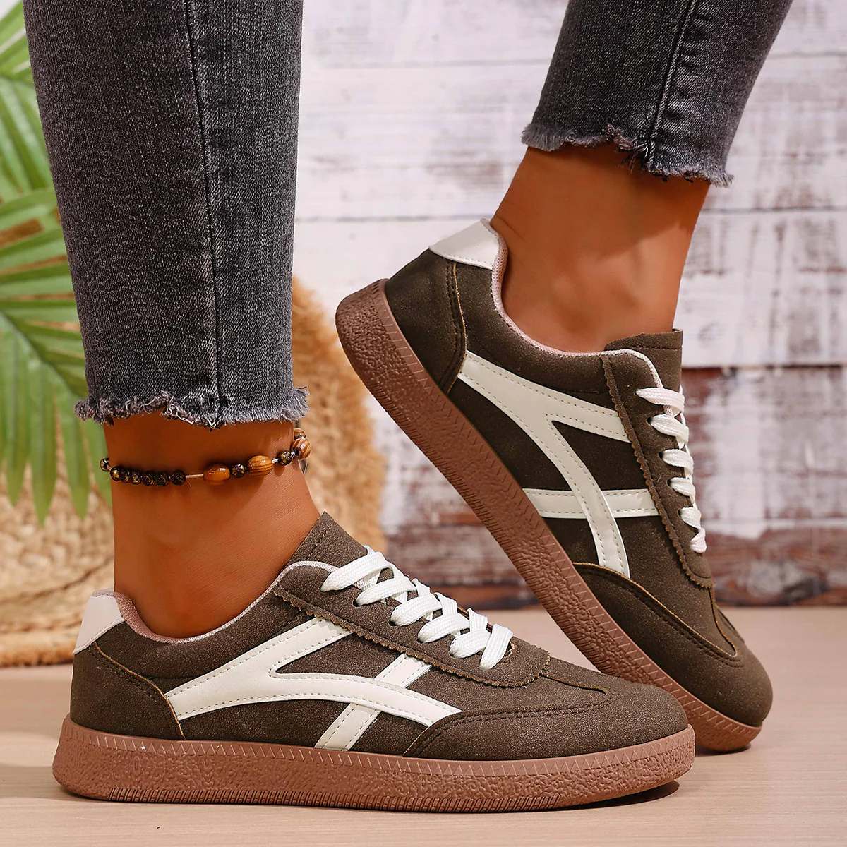 Damen modische Sneakers aus hochwertigem Wildleder mit rutschfester Sohle Heidi Mode - Image 3