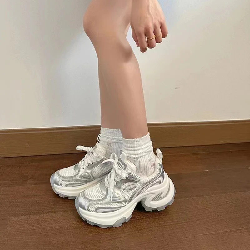 Damen modische Sneakers mit atmungsaktivem Mesh und gepolsterter Laufsohle Heidi Mode - Image 4