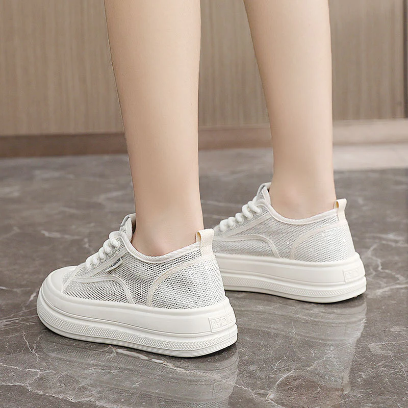 Damen modische Sneakers mit atmungsaktivem Obermaterial und dämpfender Laufsohle Heidi Mode - Image 4