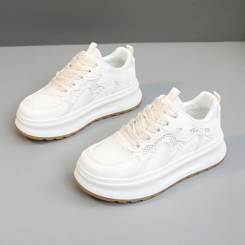 Damen modische Sneakers mit atmungsaktiver Mesh-Oberfläche und dämpfender Sohle Heidi Mode - Image 2