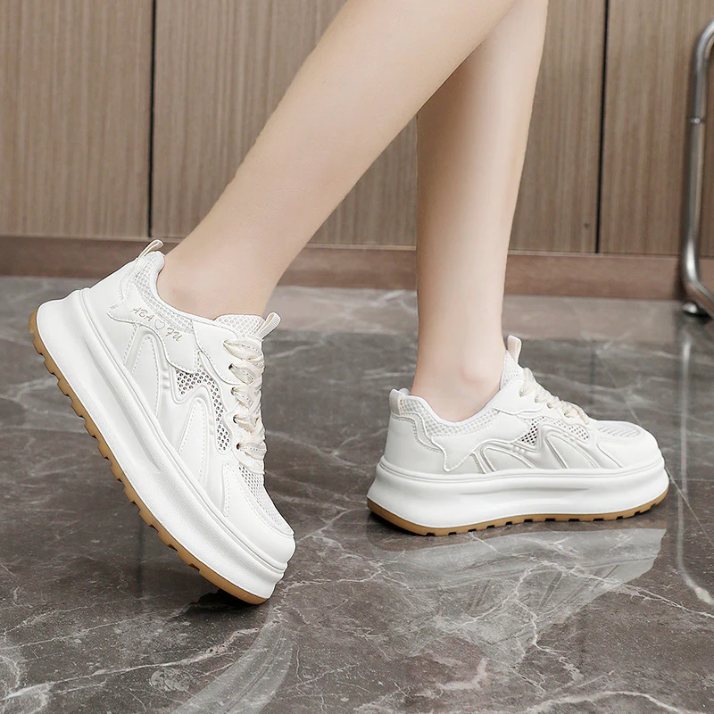 Damen modische Sneakers mit atmungsaktiver Mesh-Oberfläche und dämpfender Sohle Heidi Mode - Image 3
