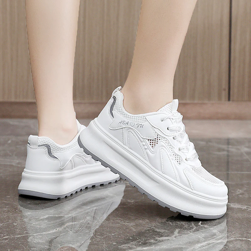 Damen modische Sneakers mit atmungsaktiver Mesh-Oberfläche und dämpfender Sohle Heidi Mode - Image 4