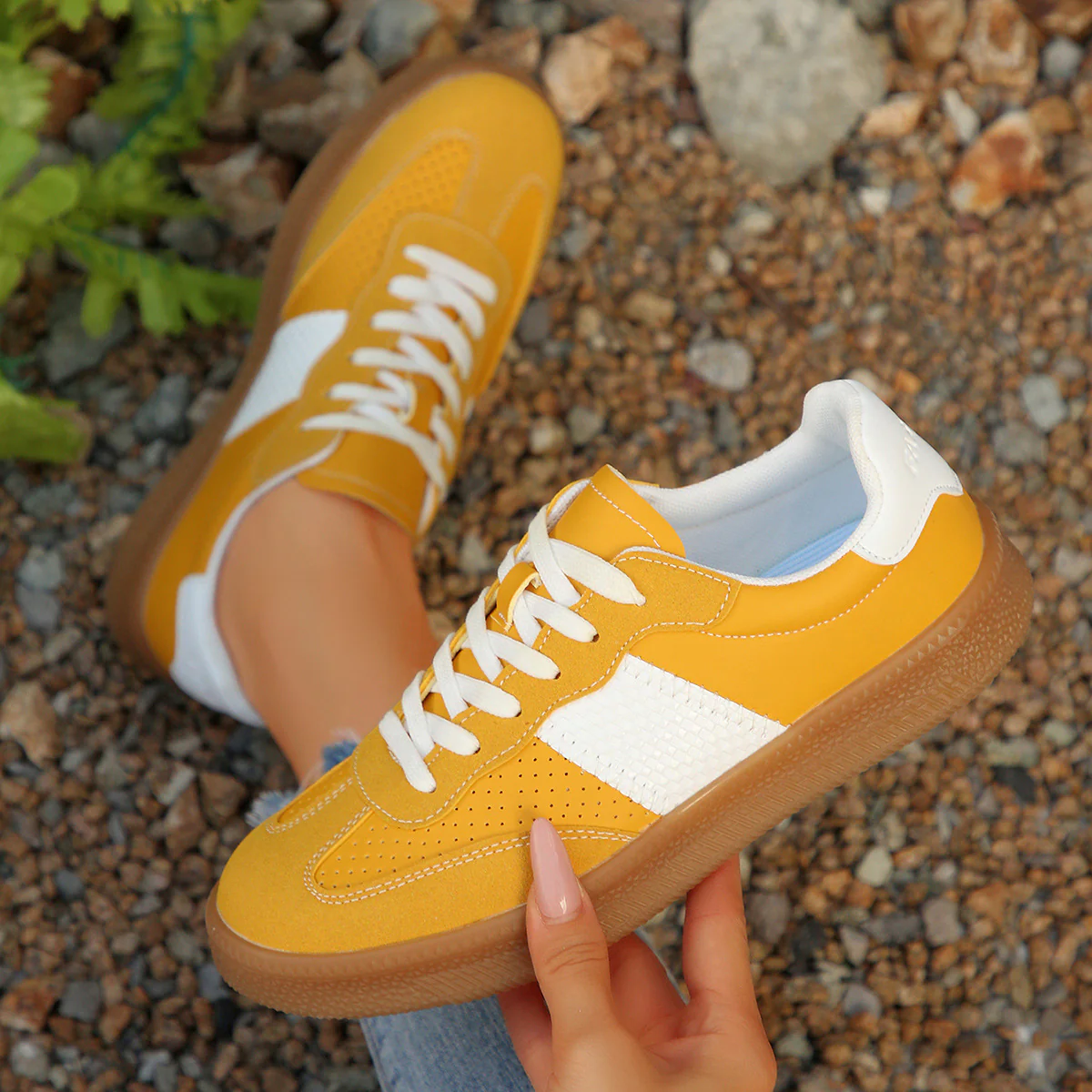 Damen modische Sneakers mit atmungsaktiver Oberflächenstruktur und rutschfester Sohle Heidi Mode - Image 2