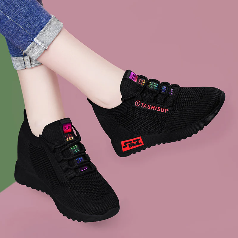 Damen modische Sneakers mit atmungsaktiver Obermaterialstruktur und rutschfester Sohle Heidi Mode - Image 2