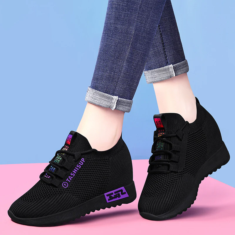 Damen modische Sneakers mit atmungsaktiver Obermaterialstruktur und rutschfester Sohle Heidi Mode - Image 6