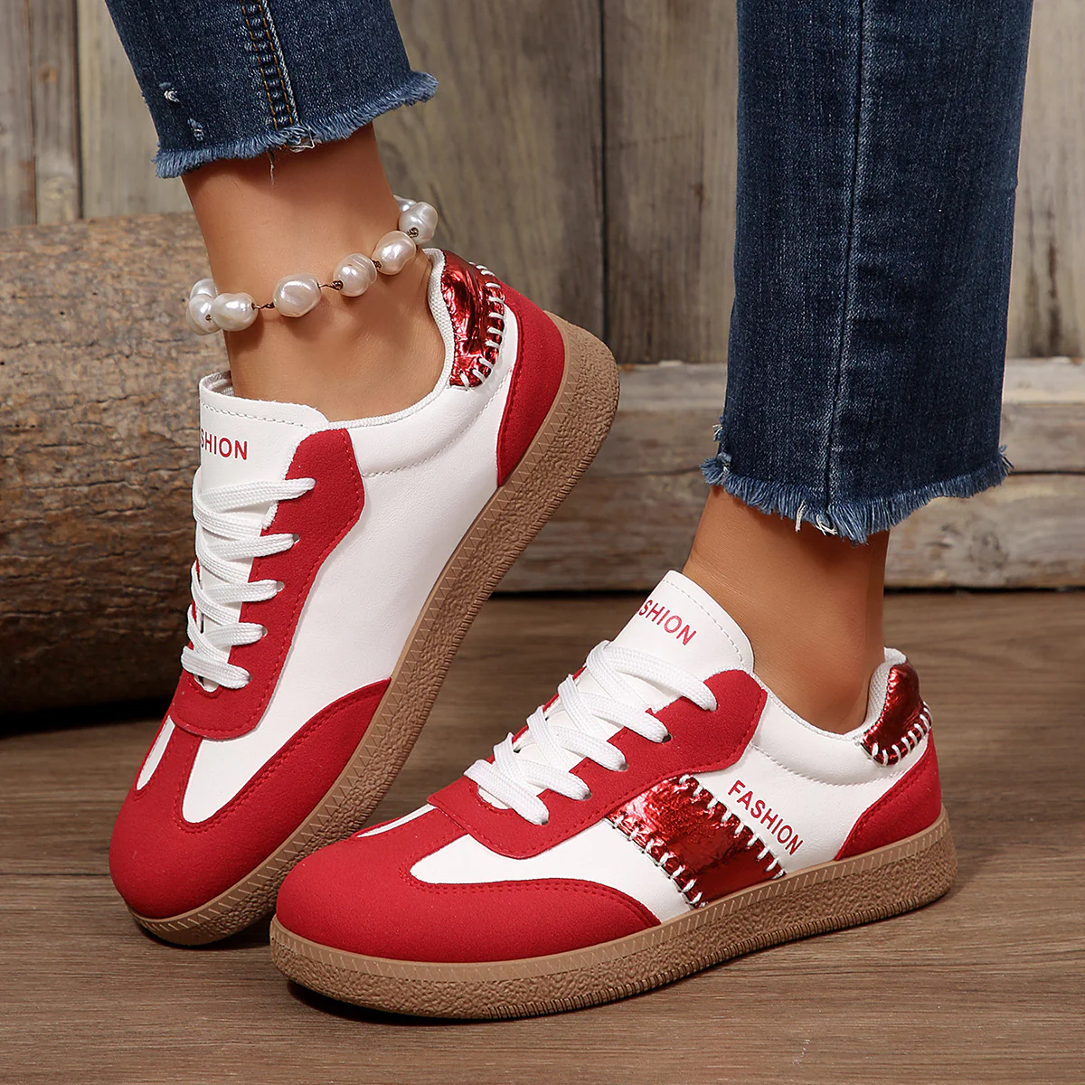 Damen modische Sneakers mit atmungsaktiver Struktur und rutschfester Sohle Heidi Mode - Image 4