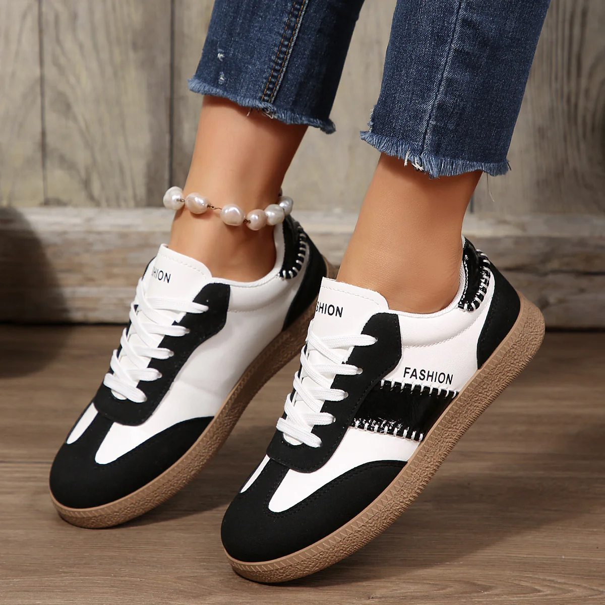 Damen modische Sneakers mit atmungsaktiver Struktur und rutschfester Sohle Heidi Mode - Image 6