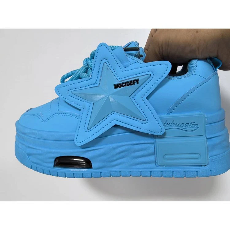 Damen Modische Sneakers mit auffälligem Sternen-Design und bequemer Sohle Heidi Mode - Image 4