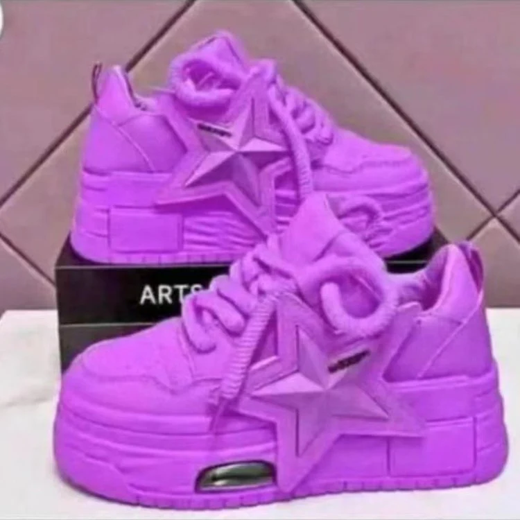 Damen Modische Sneakers mit auffälligem Sternen-Design und bequemer Sohle Heidi Mode - Image 7