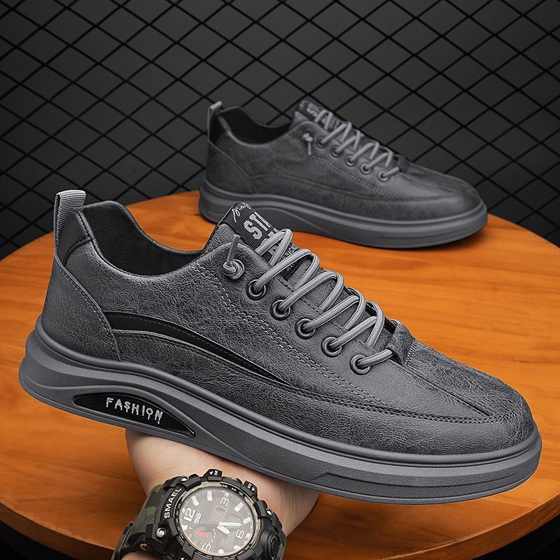 Damen Modische Sneakers mit aufwändiger Leder-Oberfläche und stoßdämpfendem Sohlenprofil Heidi Mode - Image 2