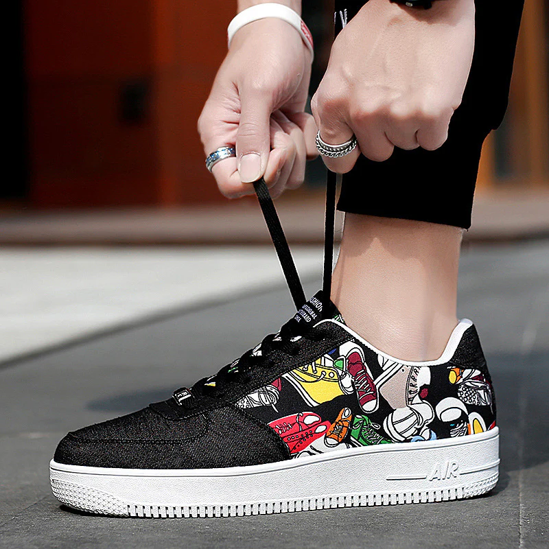 Damen Modische Sneakers mit buntem Grafiken-Design Heidi Mode - Image 6