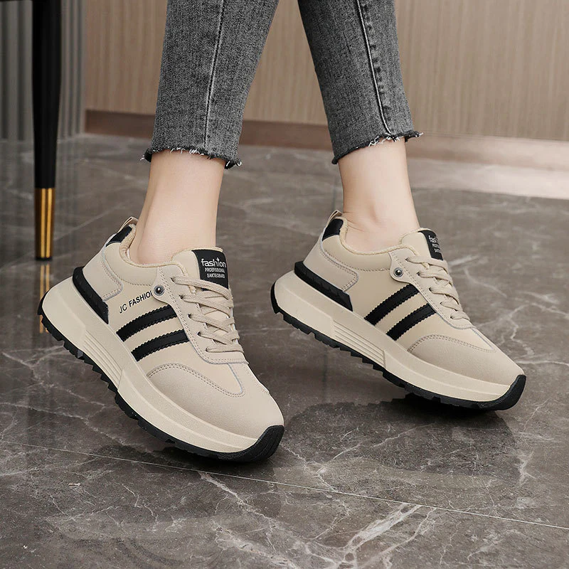 Damen Modische Sneakers mit dämpfendem Sohlenprofil und kuscheligem Innenfutter Heidi Mode - Image 3