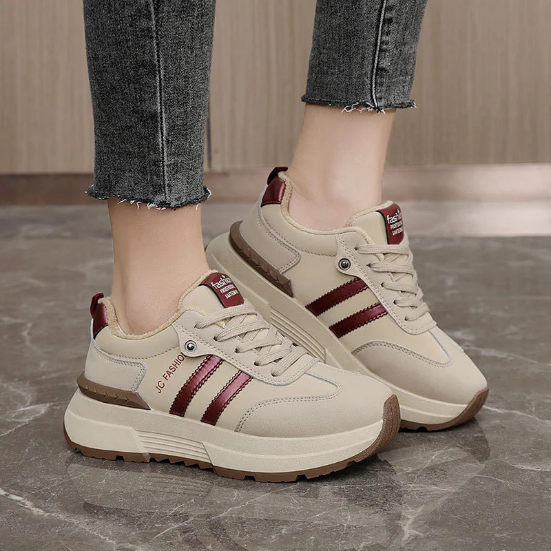 Damen Modische Sneakers mit dämpfendem Sohlenprofil und kuscheligem Innenfutter Heidi Mode - Image 4