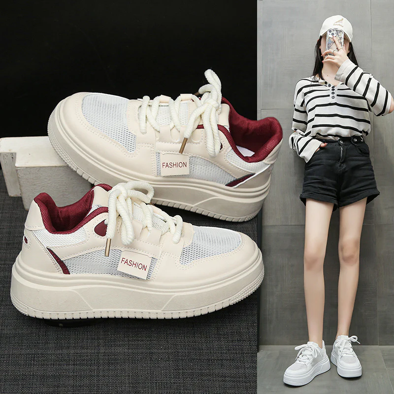Damen Modische Sneakers mit dämpfender Sohle und atmungsaktiver Mesh-Oberfläche Heidi Mode - Image 4